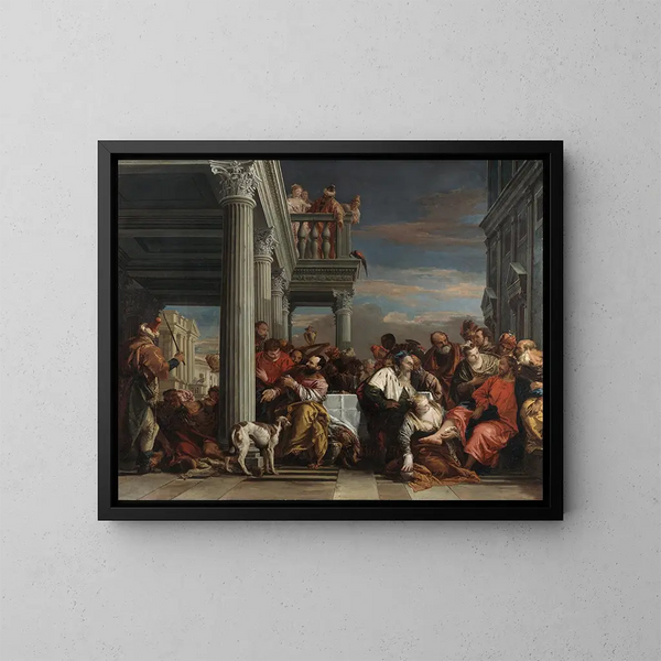 Chrystus w domu Szymona faryzeusza - Giovanni Battista Tiepolo — oprawiony obraz na ścianie