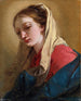 Marie-Madeleine widok z trzech czwartych, zakryta białą chustą - Giovanni Battista Tiepolo — widok dzieła