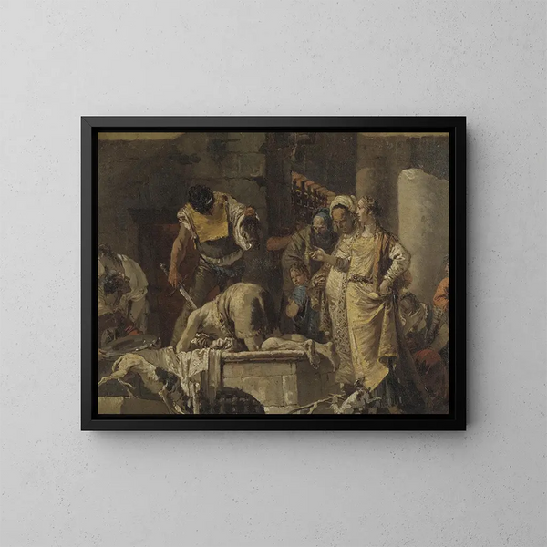 La décapitation de saint Jean-Baptiste - Giovanni Battista Tiepolo — oprawiony obraz na ścianie