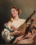 Kobieta przy mandolinie - Giovanni Battista Tiepolo — widok dzieła