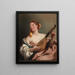 Kobieta przy mandolinie - Giovanni Battista Tiepolo — oprawiony obraz na ścianie