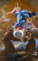 L'Immaculée Conception avec les saints François d'Assise et Antoine de Padoue - Giovanni Benedetto Castiglione — widok dzieła