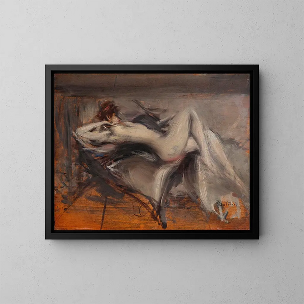 kobiecy Nu - Giovanni Boldini — oprawiony obraz na ścianie