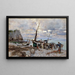 Powrót łodzi rybackich do Étretat - Giovanni Boldini — oprawiony obraz na ścianie