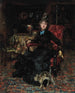 Siedząca dama z kotem - Giovanni Boldini — widok dzieła