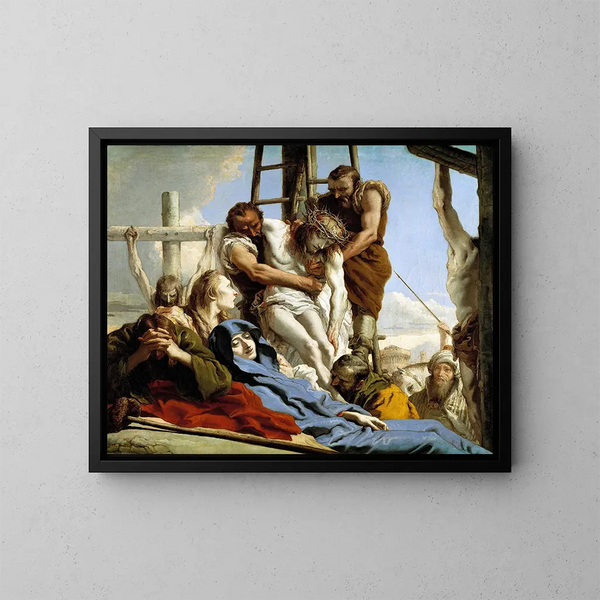 Le Descente de croix - Giovanni Domenico Tiepolo — oprawiony obraz na ścianie