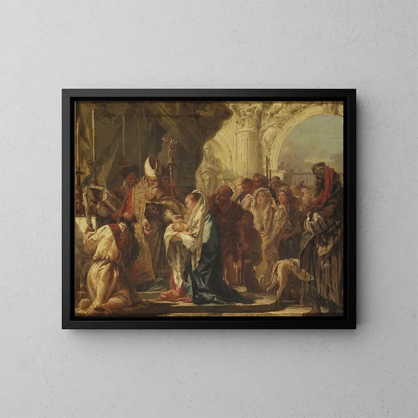 La Présentation au Temple - Giovanni Domenico Tiepolo — oprawiony obraz na ścianie