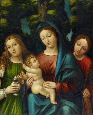 Giovanni Francesco Caroto - The Virgin With Child And The Saints Magdalene And Catherine.webp