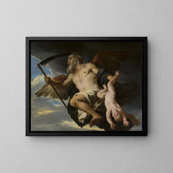 Chronos - Giovanni Francesco Romanelli — oprawiony obraz na ścianie