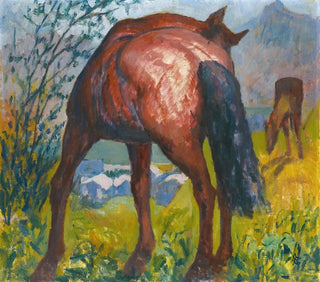Czerwony koń - Giovanni Giacometti — widok dzieła
