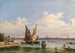 Panoramiczny obraz laguny z wyspą Sant'Elena i Lido w tle - Giovanni Grubacs — widok dzieła