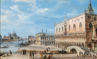 Giovanni Grubacs - Venice the Riva degli Schiavoni with the Palazzo Ducale and Santa Maria della Salute in the Background.webp