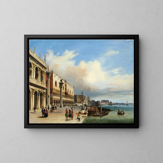 Giovanni Grubas - Venice A View of the Riva degli Schiavoni with the Doges Palace.webp