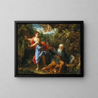 La Tentation de saint Antoine - Giovanni Odazzi — oprawiony obraz na ścianie