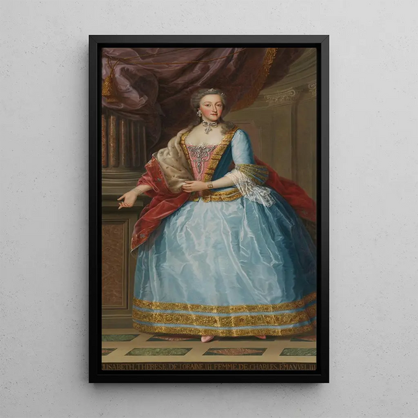 Portret Elżbiety Lotaryńskiej - Giovanni Panealbo — oprawiony obraz na ścianie