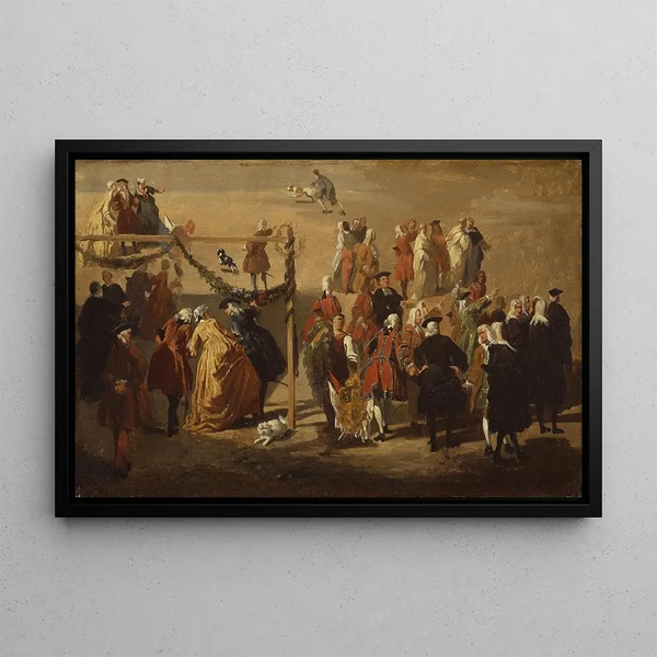 Festiwal na Piazza Navona - Giovanni Paolo Panini — oprawiony obraz na ścianie