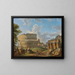 pejzażowy z Koloseum i Łukiem Konstantyna w Rzymie - Giovanni Paolo Panini — oprawiony obraz na ścianie
