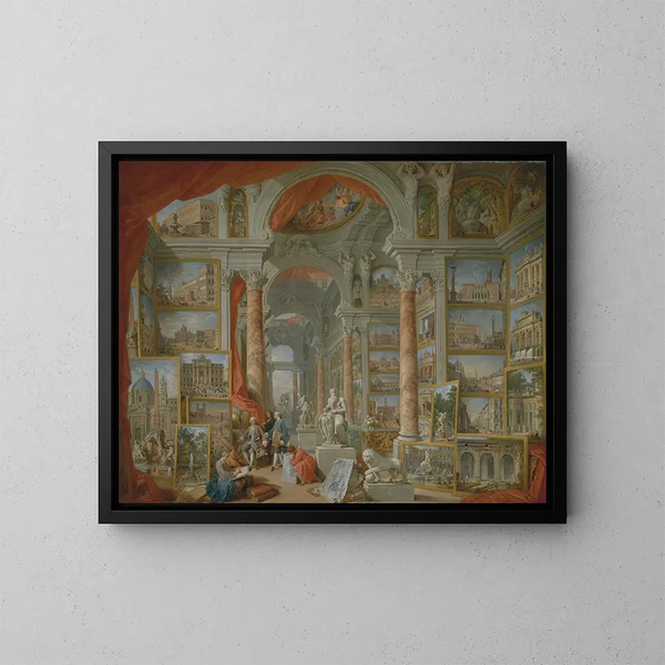 Rome moderne - Giovanni Paolo Panini — oprawiony obraz na ścianie