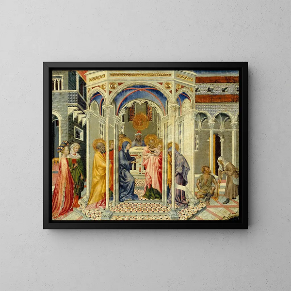 La Présentation du Christ au Temple - Giovanni di Paolo — oprawiony obraz na ścianie