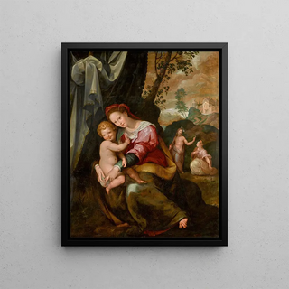 Girolamo Macchietti - Madonna And Child with Noli Me Tangere Beyond.webp