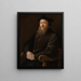 Portret dżentelmena - Girolamo Mazzola Bedoli — oprawiony obraz na ścianie