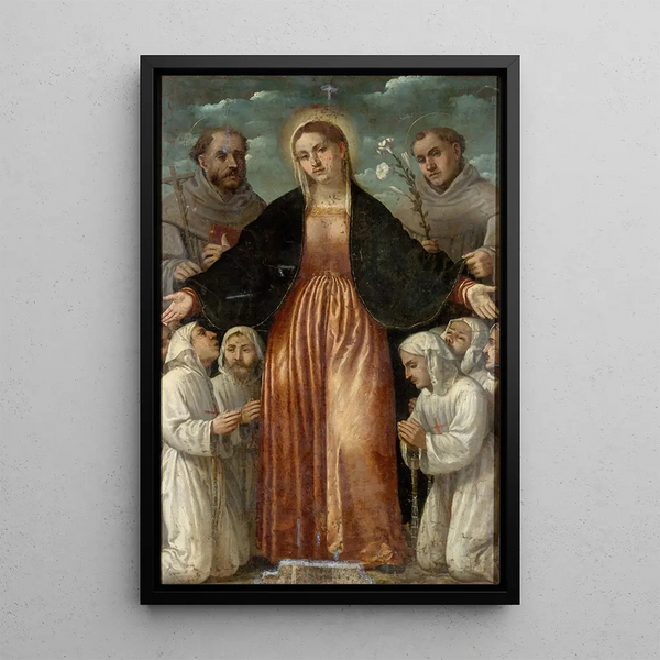 La Vierge de Miséricorde - Girolamo Romanino — oprawiony obraz na ścianie
