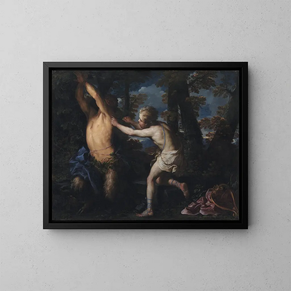 Apollon dépouillant Marsyas - Girolamo Troppa — oprawiony obraz na ścianie