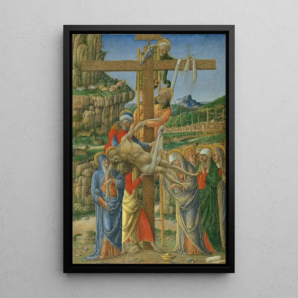 Upadek z Krzyża - Girolamo da Cremona — oprawiony obraz na ścianie