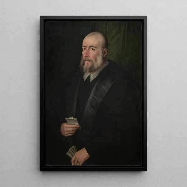 Portret starszego mężczyzny - Giulio Campi — oprawiony obraz na ścianie