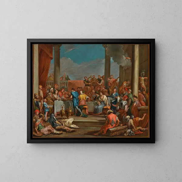 Le Festin de Balthazar - Giulio Carpioni — oprawiony obraz na ścianie