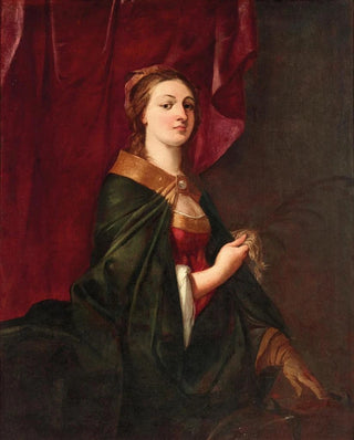 Giulio Carpioni - Portrait Of A Lady With A Glove.webp