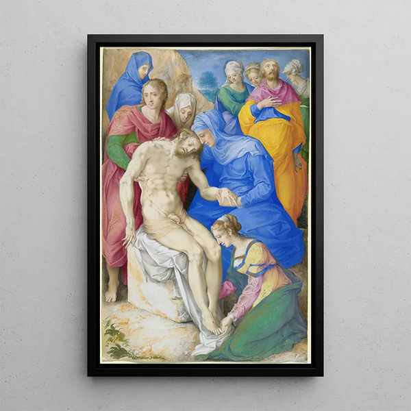 La Lamentation - Giulio Clovio — oprawiony obraz na ścianie