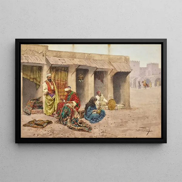 Le Réparateur de tapis - Giulio Rosati — oprawiony obraz na ścianie