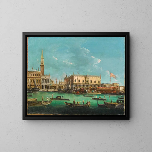 Le Bucintoro au Molo de Venise le jour de l'Ascension - Giuseppe Bernardino Bison — oprawiony obraz na ścianie