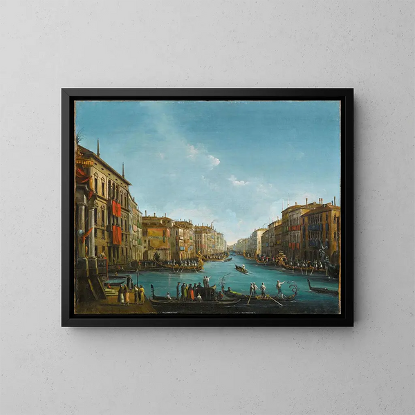 La régate sur le Grand Canal à Venise - Giuseppe Bernardino Bison — oprawiony obraz na ścianie