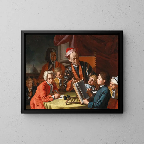 La Leçon - Giuseppe Bonito — oprawiony obraz na ścianie