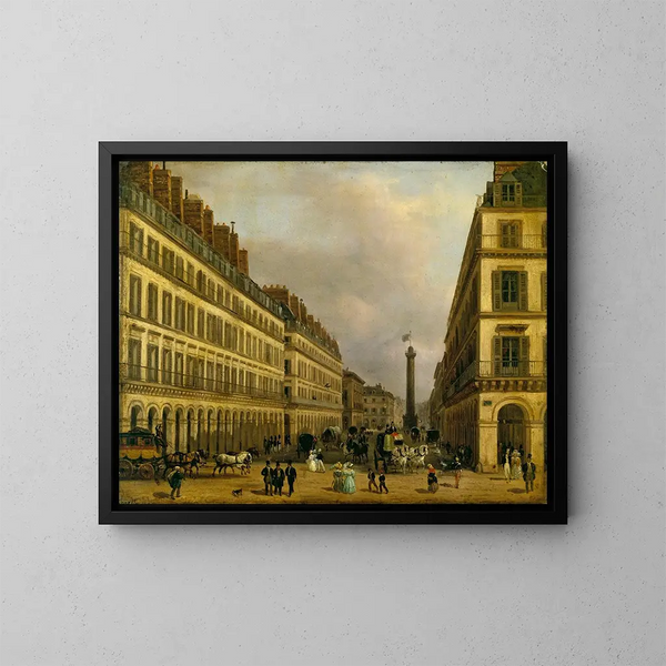 La rue de Castiglione - Giuseppe Canella — oprawiony obraz na ścianie