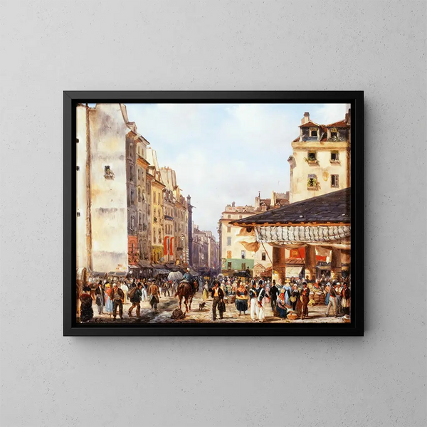 Les Halles - Giuseppe Canella — oprawiony obraz na ścianie