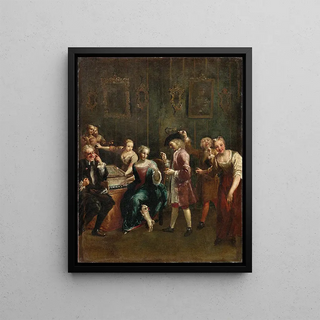 Giuseppe Maria Crespi - Singer At The Spinet With Admirers.webp