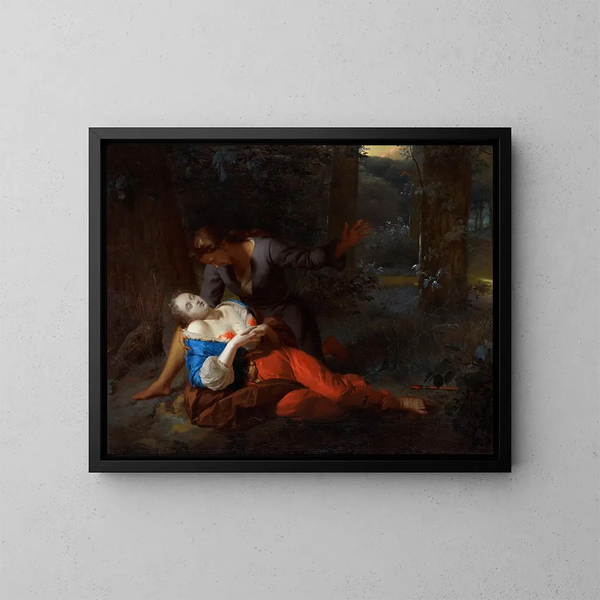 Céphale i Procris - Godfried Schalcken — oprawiony obraz na ścianie