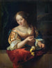 Młoda kobieta z cytryną - Godfried Schalcken — widok dzieła