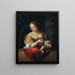 Młoda kobieta z cytryną - Godfried Schalcken — oprawiony obraz na ścianie