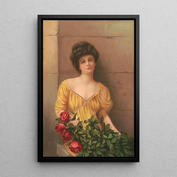 piękności amerykańskiej - Gotham Litho Co — oprawiony obraz na ścianie