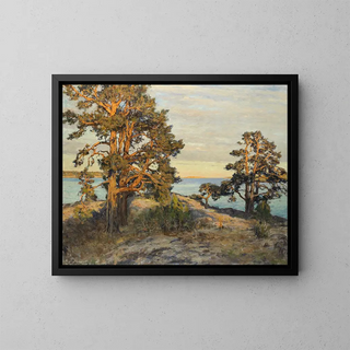 Gottfrid Kallstenius - Coastal landscape at sunset.webp