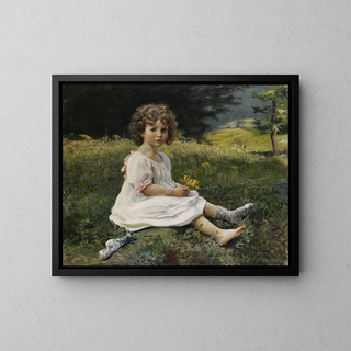 Gottfried Hofer - Mdchen auf einer Blumenwiese.webp