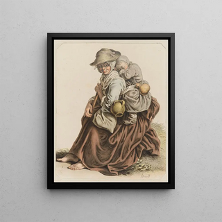 Gottfried Mind - Sitzende Buerin mit schlafendem Kind.webp