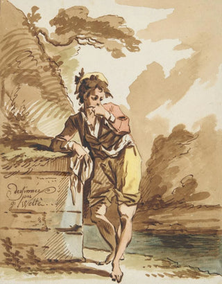 Gottlieb Welt - Boy Leaning on a Wall.webp
