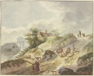 Gottlieb Welt - Ein Bauer treibt seine Khe den Berg herab.webp