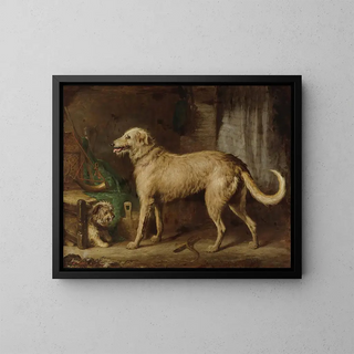 Le chien de chasse - Gourlay Steell — oprawiony obraz na ścianie