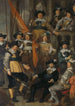 Oficerów i innych strażników obywatelskich z XVIII-wiecznego okręgu Amsterdam pod dowództwem kapitana Alberta Basa i porucznika Lucasa Conijn - Govert Flinck — widok dzieła